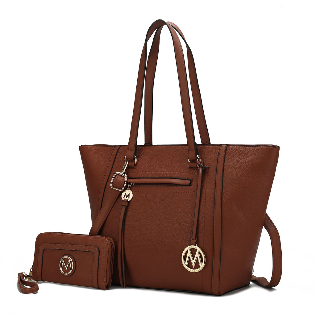 MKF Collection Alexandra Vegan Leather Women Tote Handbag with Wallet by Mia K