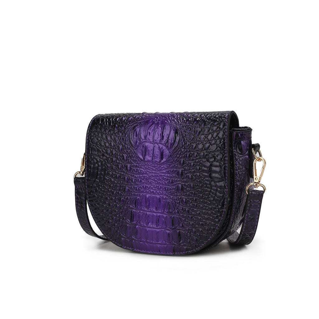 MKF Collection Amalia Croc-Embossed Crossbody Bag by Mia K