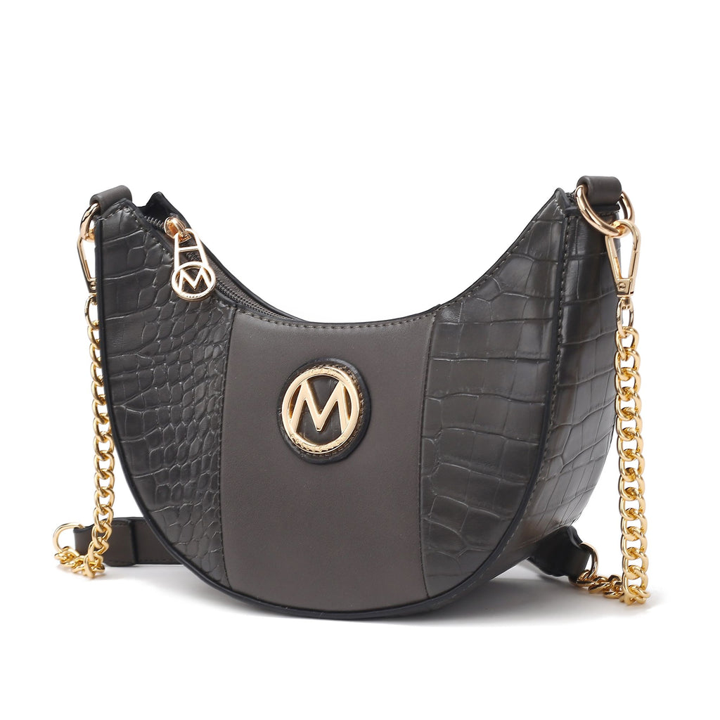 MKF Collection Amira Crocodile Embossed Vegan Leather Women Shoulder Bag by Mia K