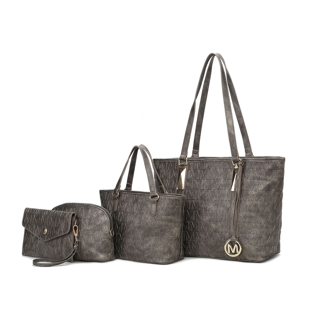 MKF Collection Arya Signature Women Tote Bag, Mini Tote Bag, Pouch and Wristlet Wallet by Mia K