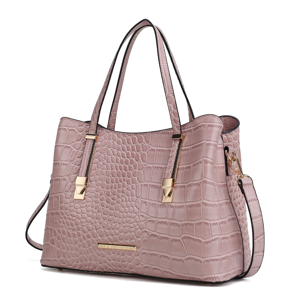 MKF Collection Aurelia Crocodile Embossed Vegan Leather Women Tote Handbag by Mia K