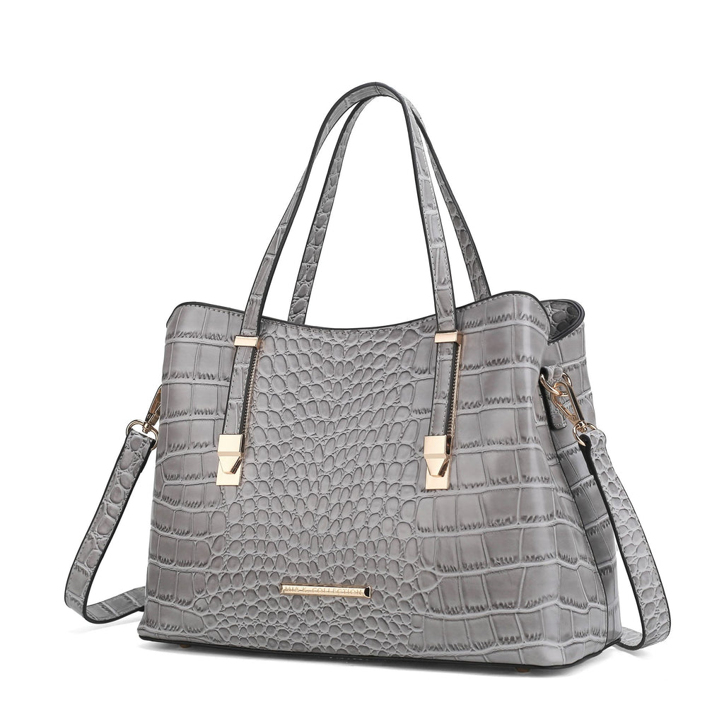 MKF Collection Aurelia Crocodile Embossed Vegan Leather Women Tote Handbag by Mia K