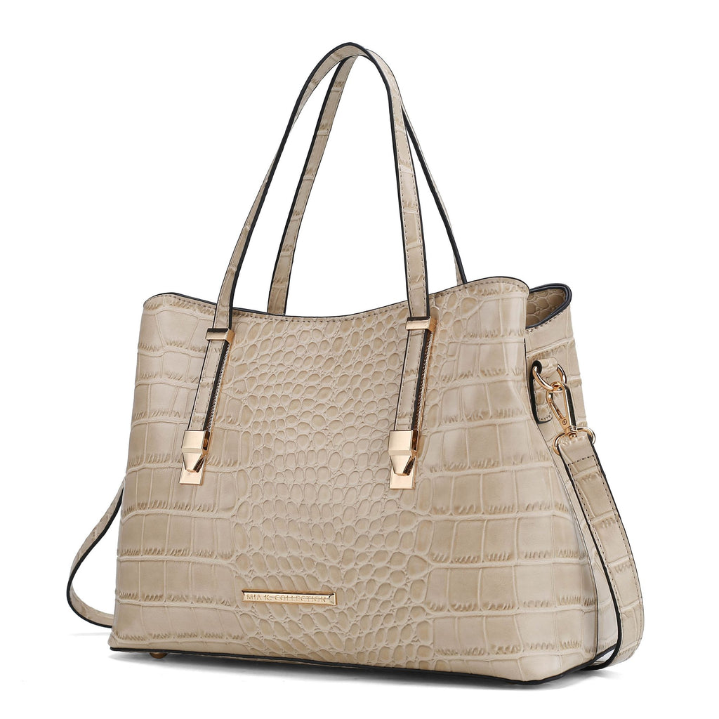 MKF Collection Aurelia Crocodile Embossed Vegan Leather Women Tote Handbag by Mia K