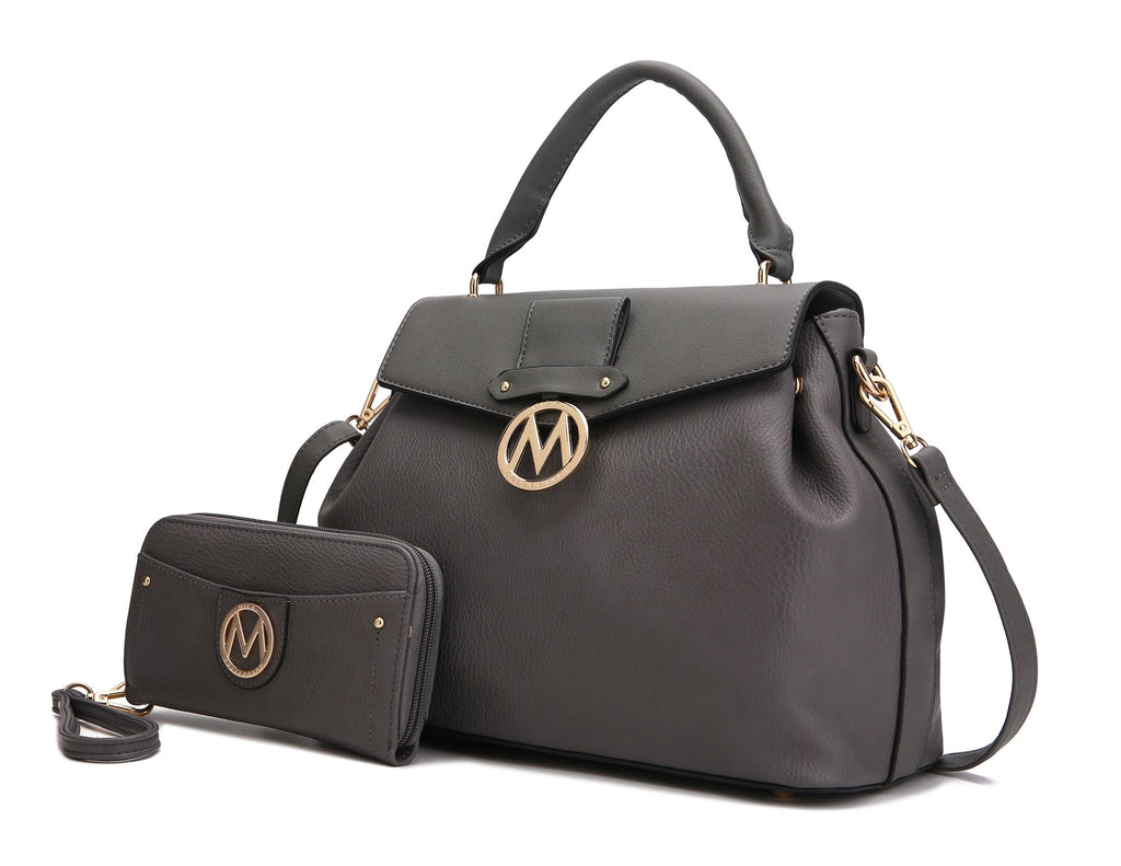 MKF Collection Aurora Satchel Shoulder Bag & Wallet by Mia k.