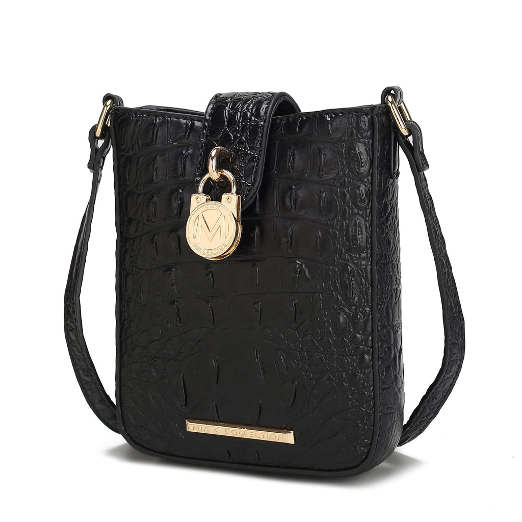 MKF Collection Avery Faux Crocodile Embossed Vegan Leather Women Crossbody Bag by Mia K