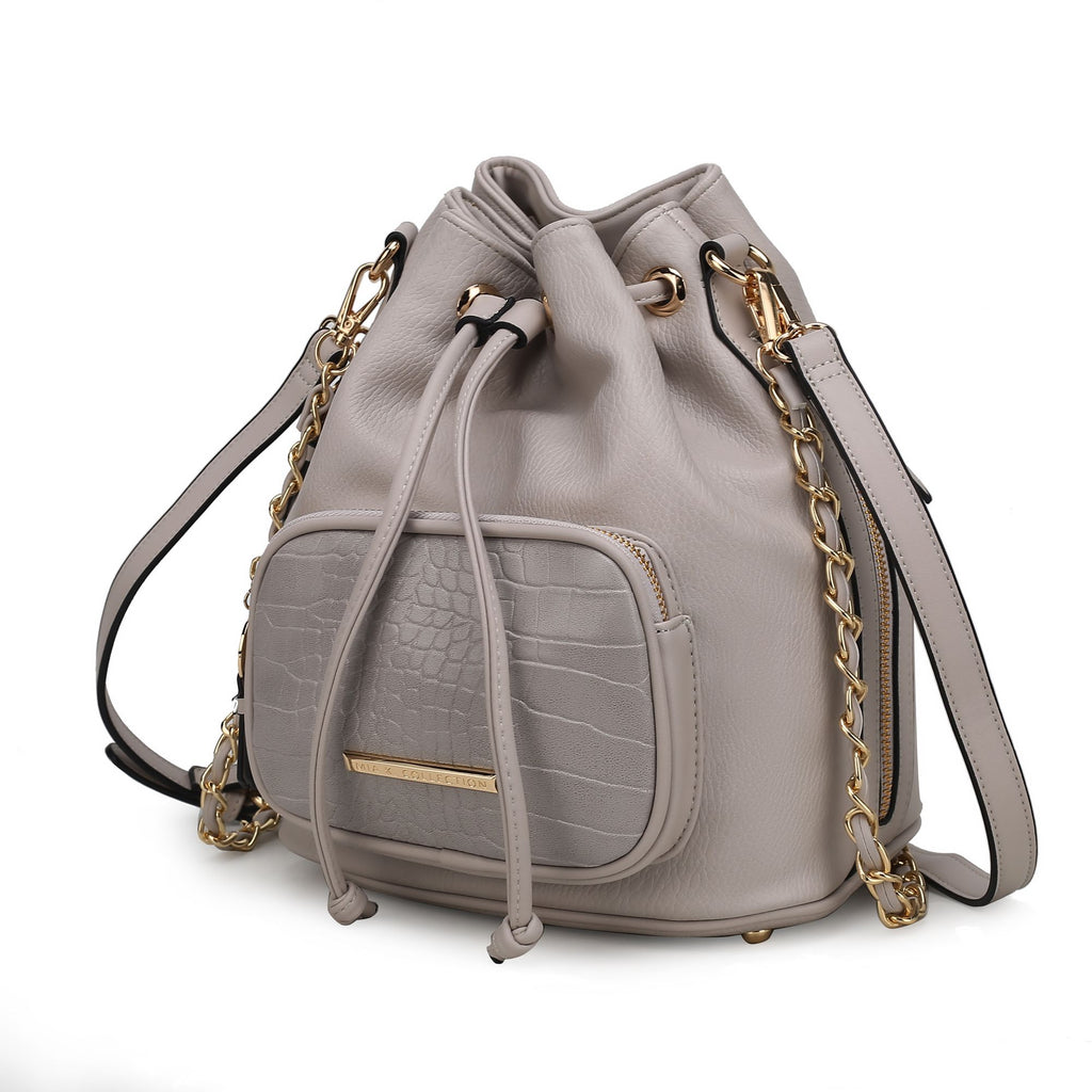 MKF Collection Azalea Vegan Leather Women Bucket Bag by Mia K