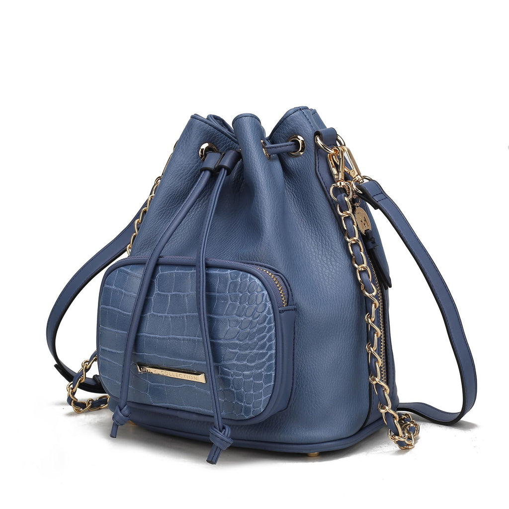 MKF Collection Azalea Vegan Leather Women Bucket Bag by Mia K