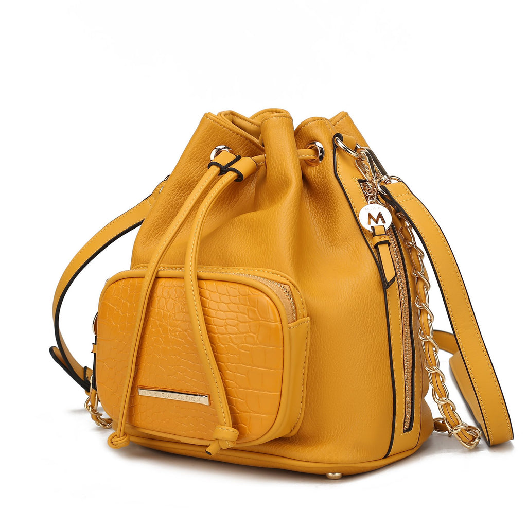 MKF Collection Azalea Vegan Leather Women Bucket Bag by Mia K