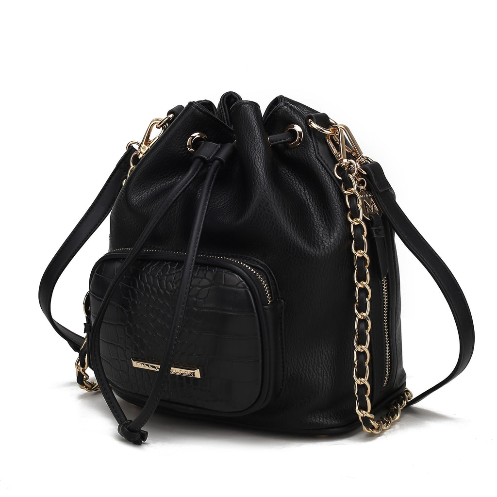 MKF Collection Azalea Vegan Leather Women Bucket Bag by Mia K