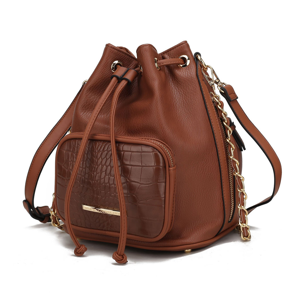 MKF Collection Azalea Vegan Leather Women Bucket Bag by Mia K