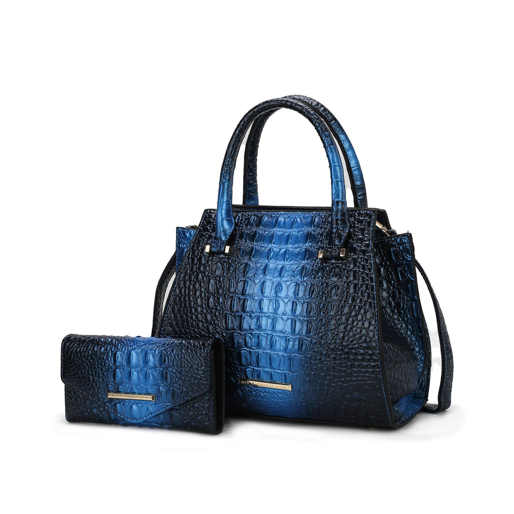 MKF Collection Bently Croc-Embossed Tote Bag & Wallet Set by Mia K