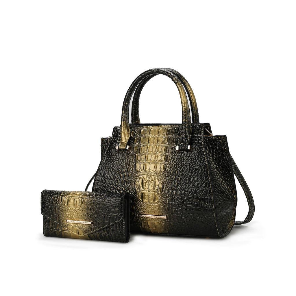 MKF Collection Bently Croc-Embossed Tote Bag & Wallet Set by Mia K