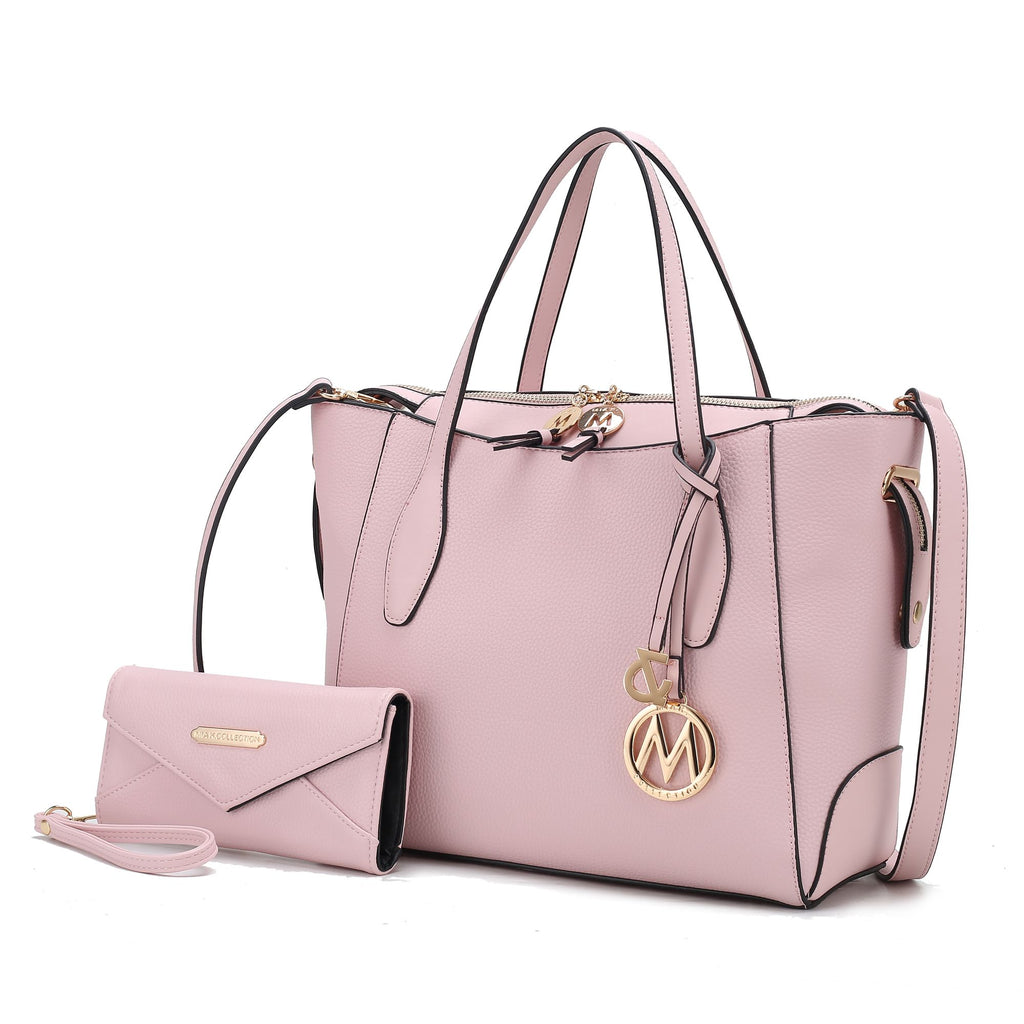 MKF Collection Bruna Vegan Leather Women's Tote Bag with Wallet – 2 pieces by Mia k
