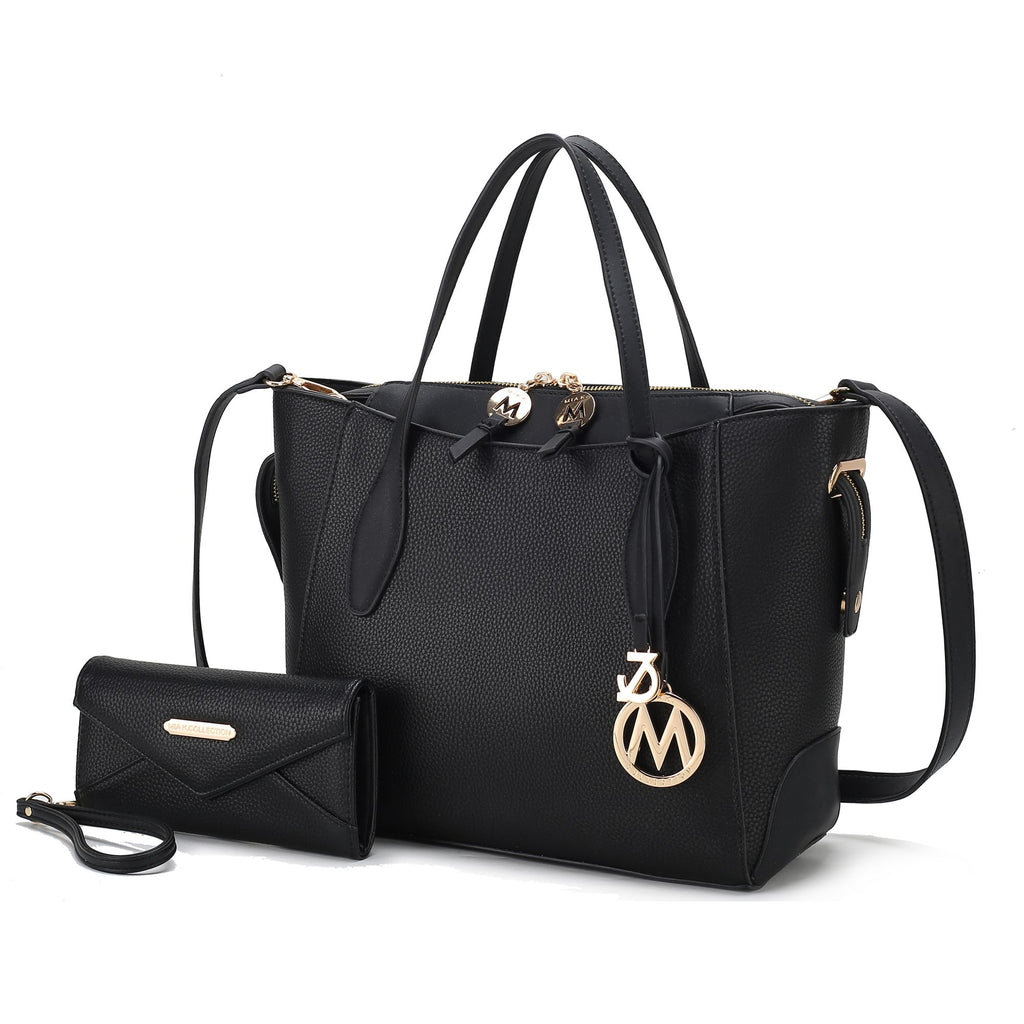 MKF Collection Bruna Vegan Leather Women's Tote Bag with Wallet – 2 pieces by Mia k