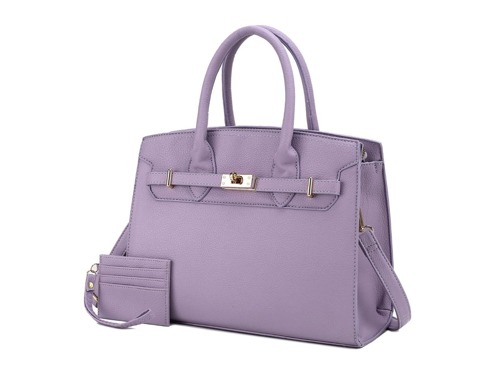 MKF Collection Calla Vegan Leather Women's Satchel Bag with Credit card holder– 2 pieces by Mia k