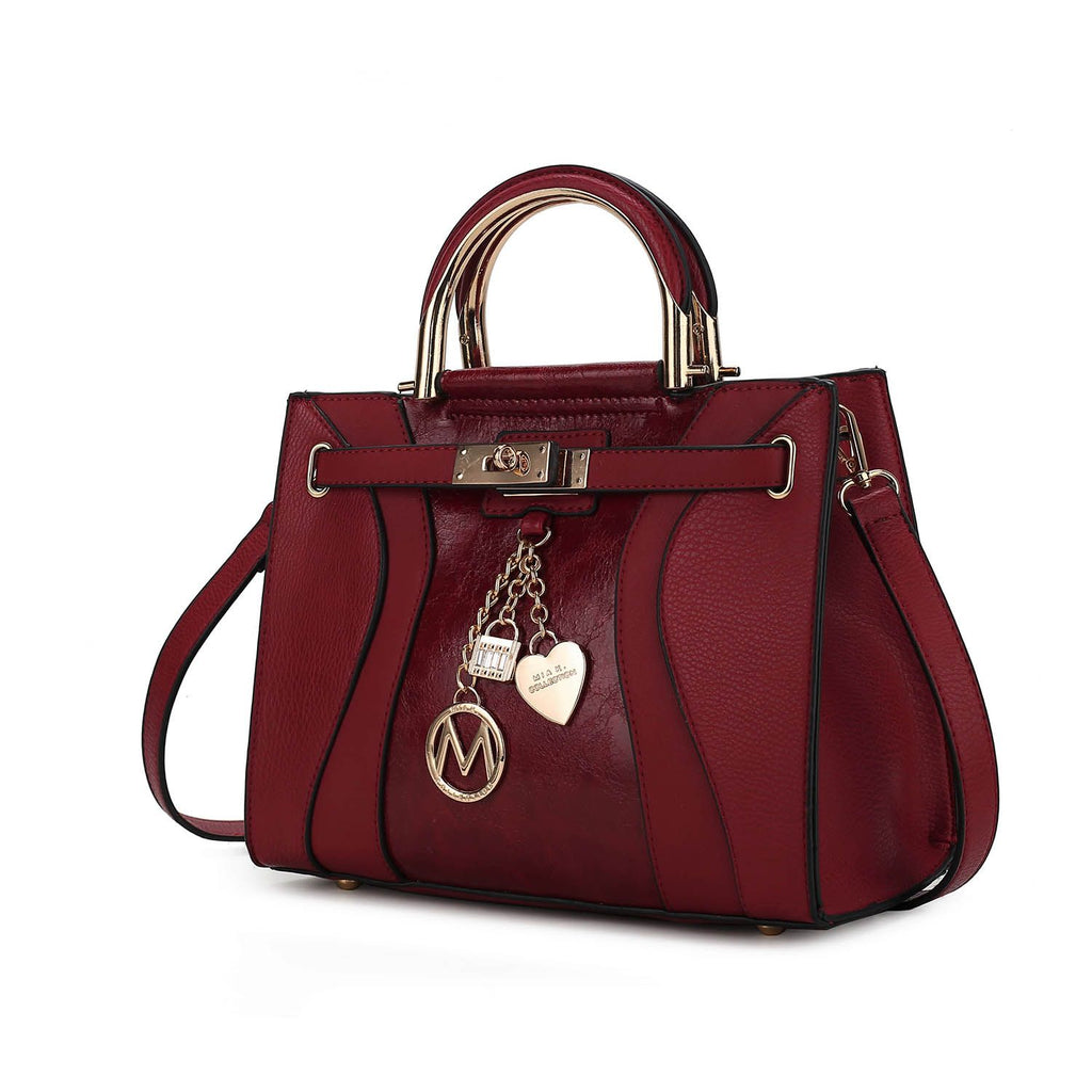 MKF Collection Cassia Medium Satchel Bag Vegan Leather Women by Mia K