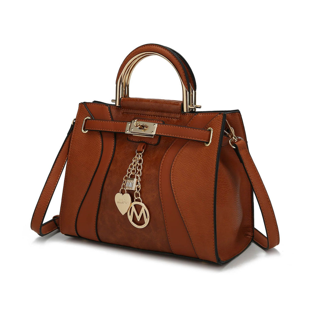 MKF Collection Cassia Medium Satchel Bag Vegan Leather Women by Mia K