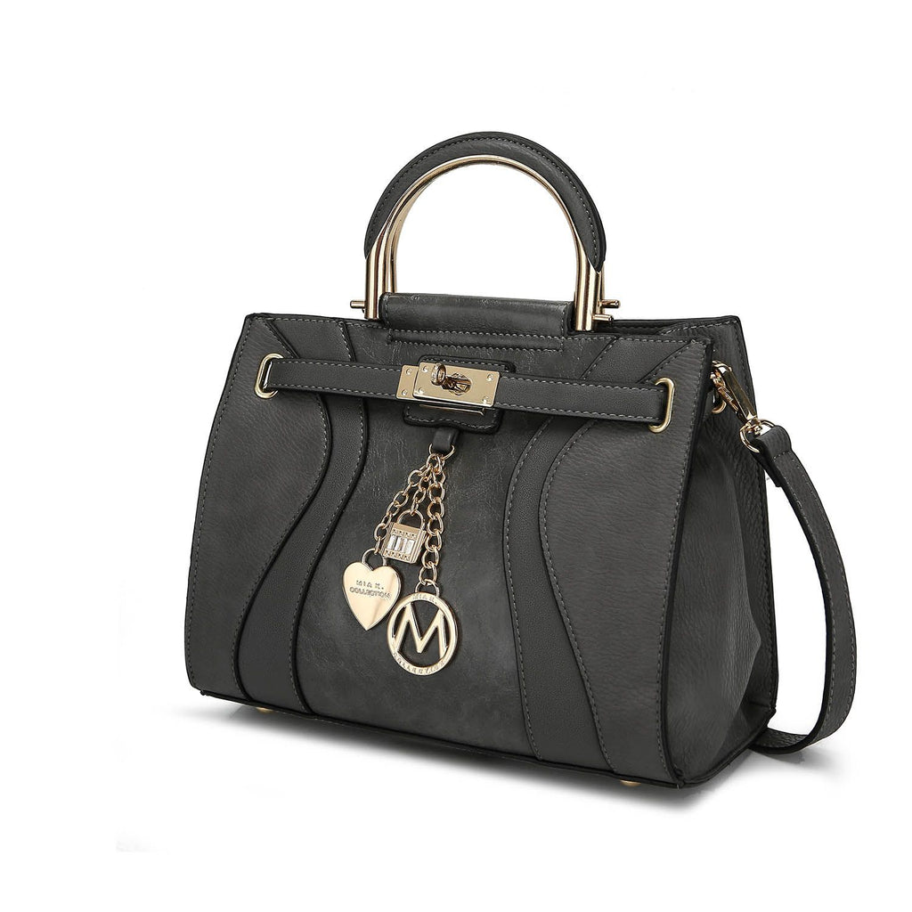 MKF Collection Cassia Medium Satchel Bag Vegan Leather Women by Mia K