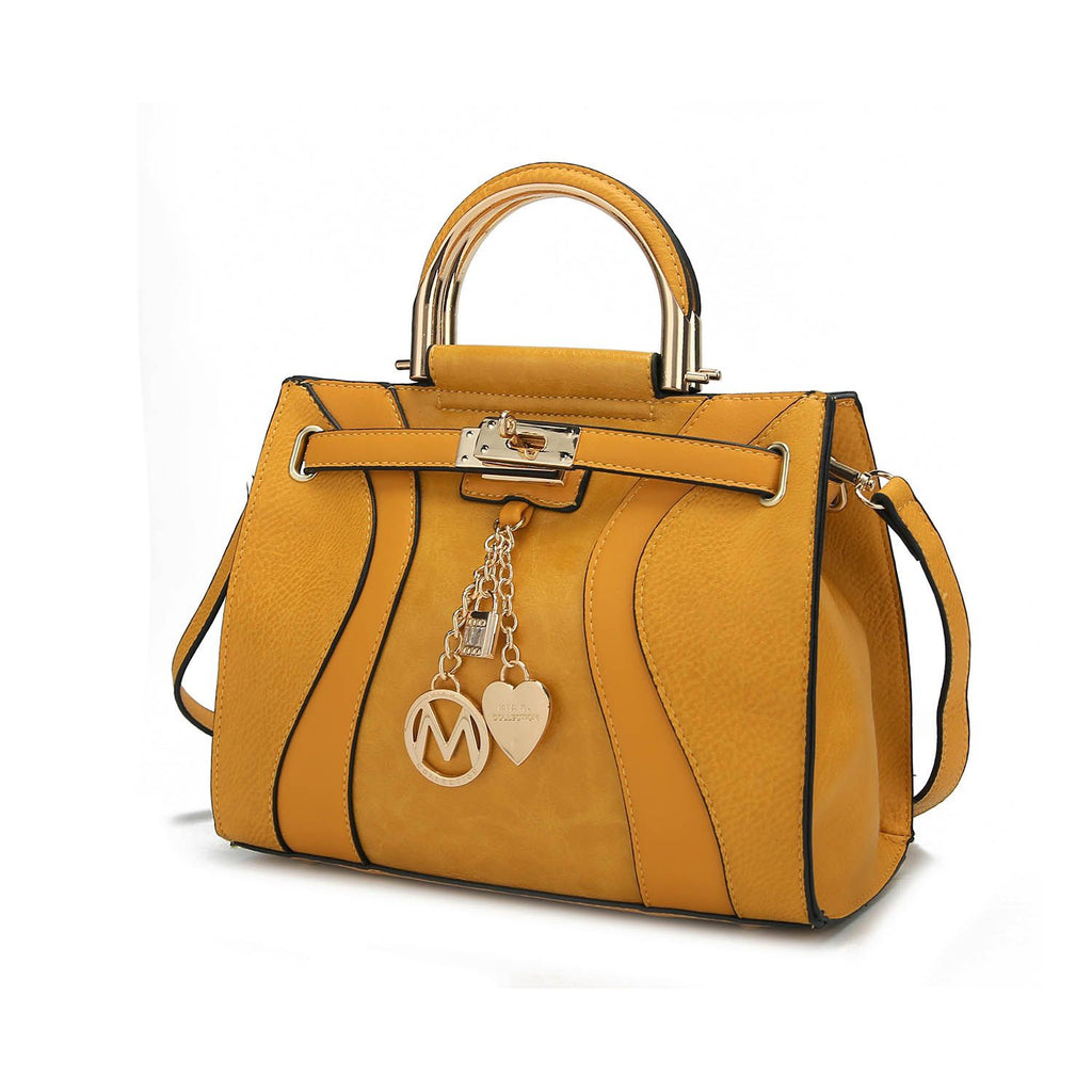 MKF Collection Cassia Medium Satchel Bag Vegan Leather Women by Mia K