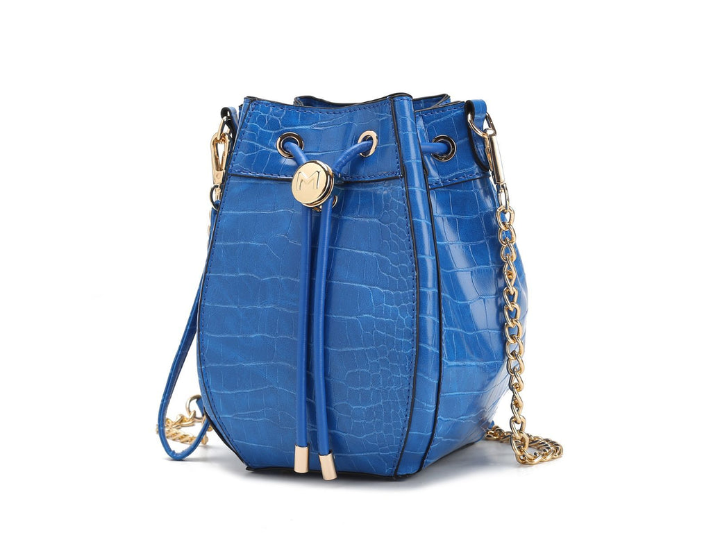 MKF Collection Cassidy Crocodile Embossed Vegan Leather Women's Shoulder Bag by Mia k