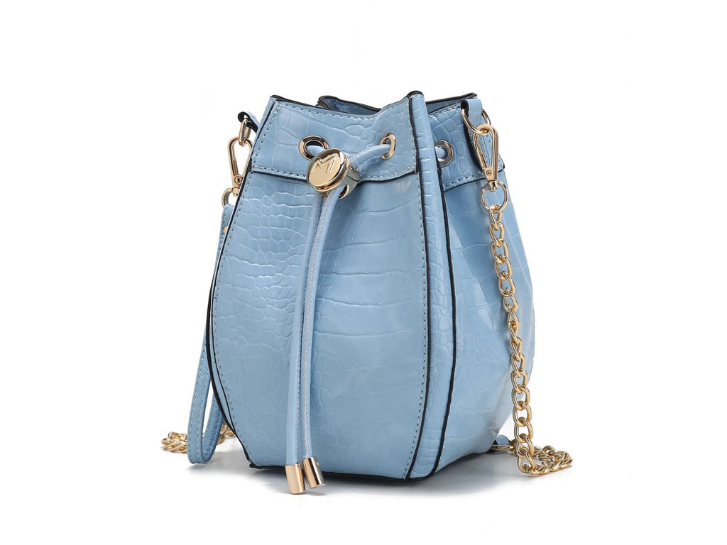 MKF Collection Cassidy Crocodile Embossed Vegan Leather Women's Shoulder Bag by Mia k