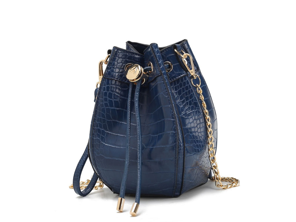 MKF Collection Cassidy Crocodile Embossed Vegan Leather Women's Shoulder Bag by Mia k