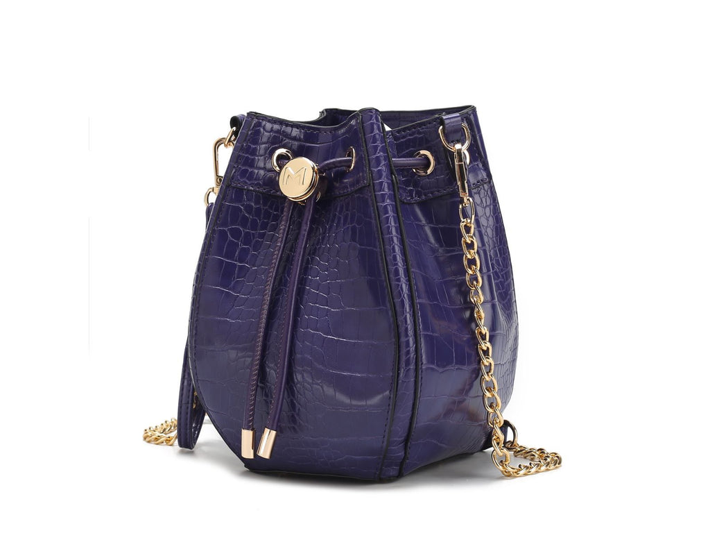 MKF Collection Cassidy Crocodile Embossed Vegan Leather Women's Shoulder Bag by Mia k