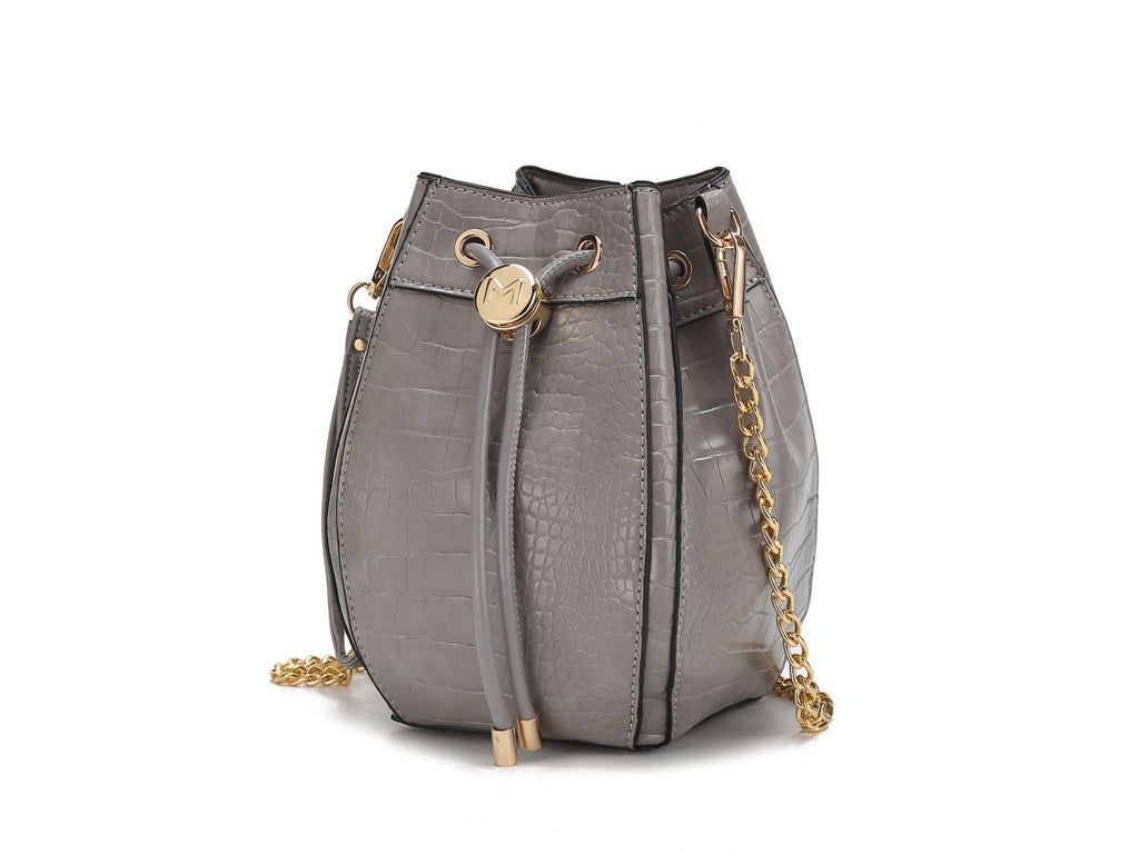 MKF Collection Cassidy Crocodile Embossed Vegan Leather Women's Shoulder Bag by Mia k