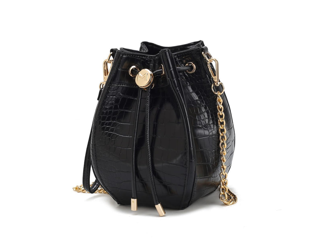 MKF Collection Cassidy Crocodile Embossed Vegan Leather Women's Shoulder Bag by Mia k