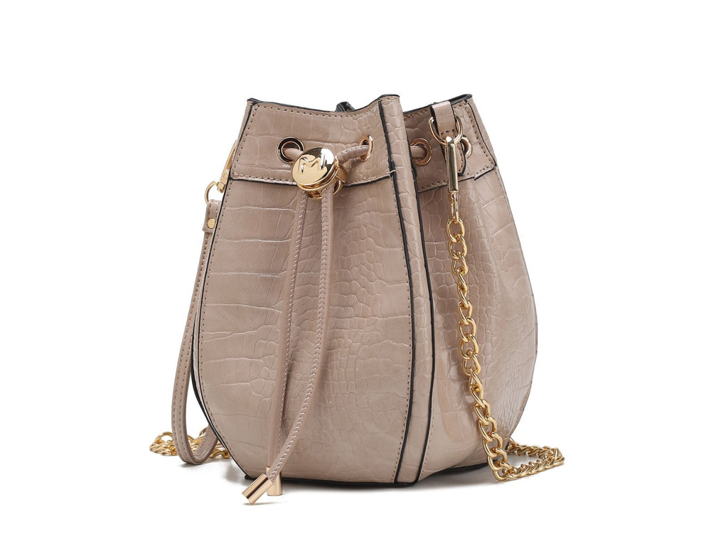 MKF Collection Cassidy Crocodile Embossed Vegan Leather Women's Shoulder Bag by Mia k