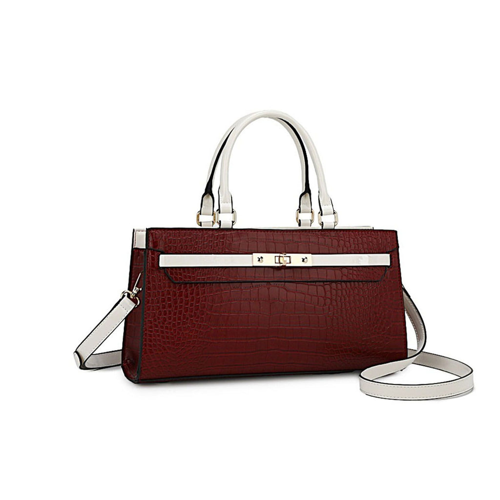 MKF Collection Colby Satchel Bag Stylish Vegan Leather Elegant Purse by Mia K