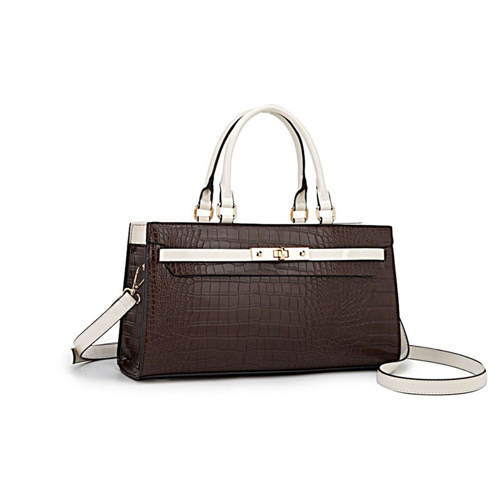 MKF Collection Colby Satchel Bag Stylish Vegan Leather Elegant Purse by Mia K