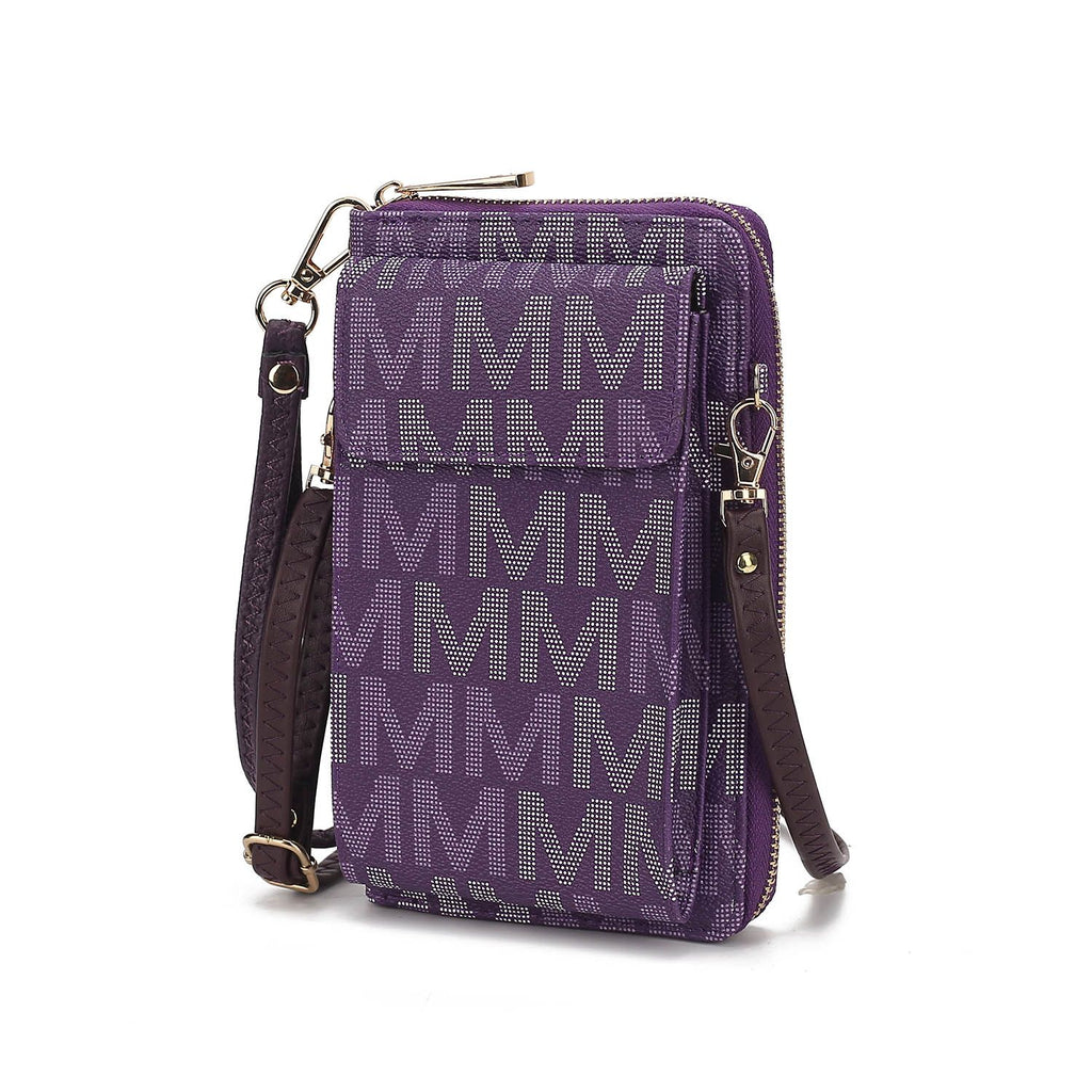 MKF Collection Cossetta Cell Phone Crossbody Wristlet Handbag Vegan Leather Versatile Multi-Use Phone Holder by Mia K
