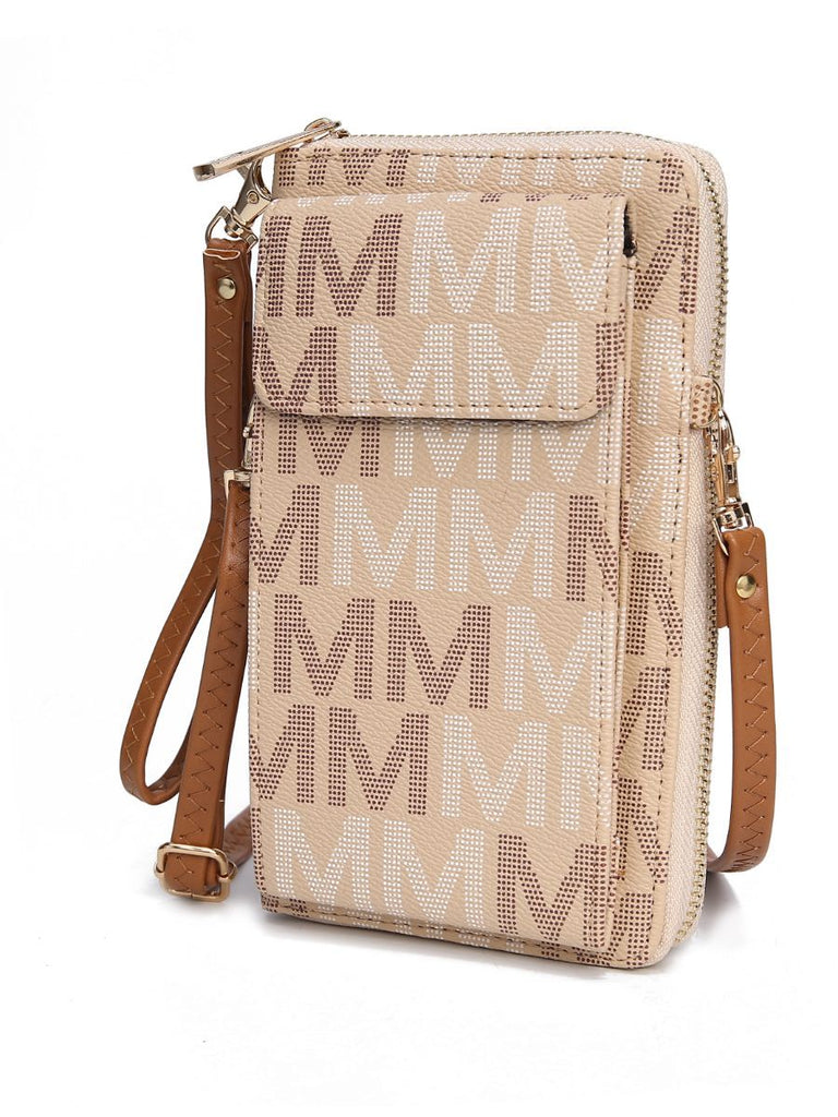 MKF Collection Cossetta Cell Phone Crossbody Wristlet Handbag Vegan Leather Versatile Multi-Use Phone Holder by Mia K