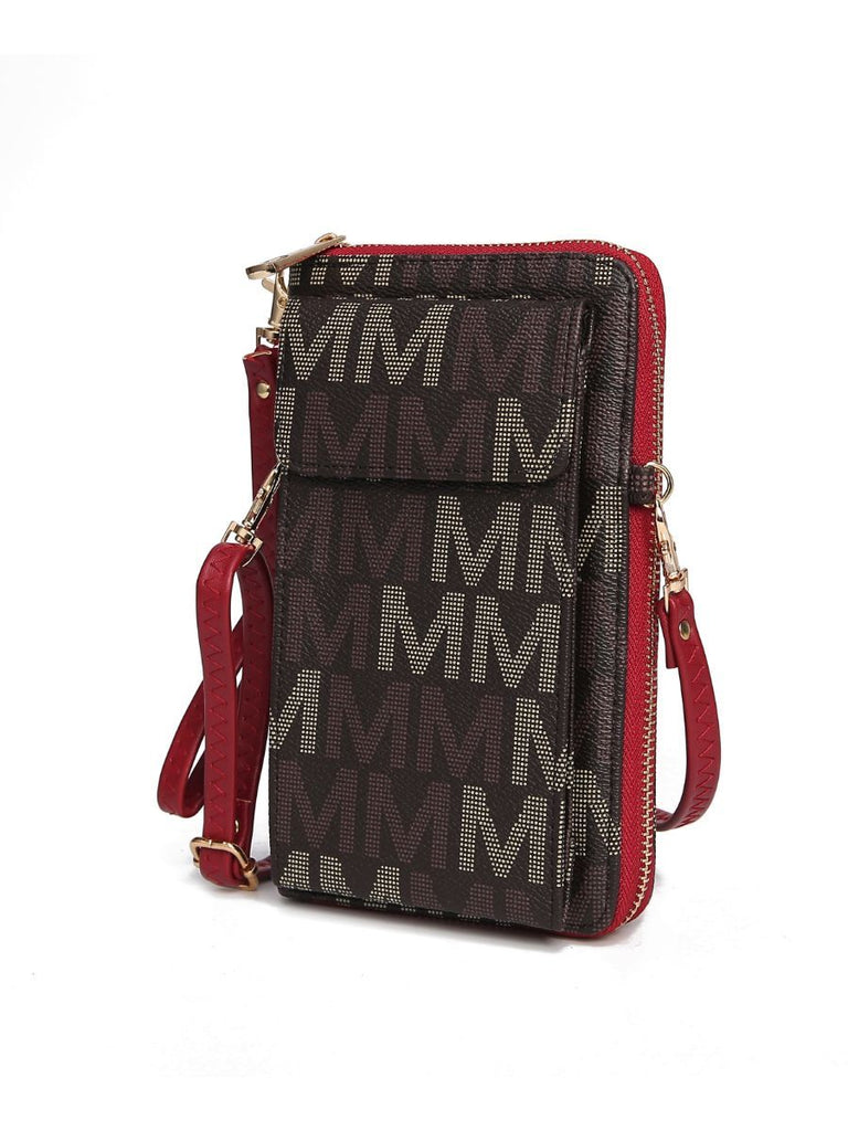 MKF Collection Cossetta Cell Phone Crossbody Wristlet Handbag Vegan Leather Versatile Multi-Use Phone Holder by Mia K