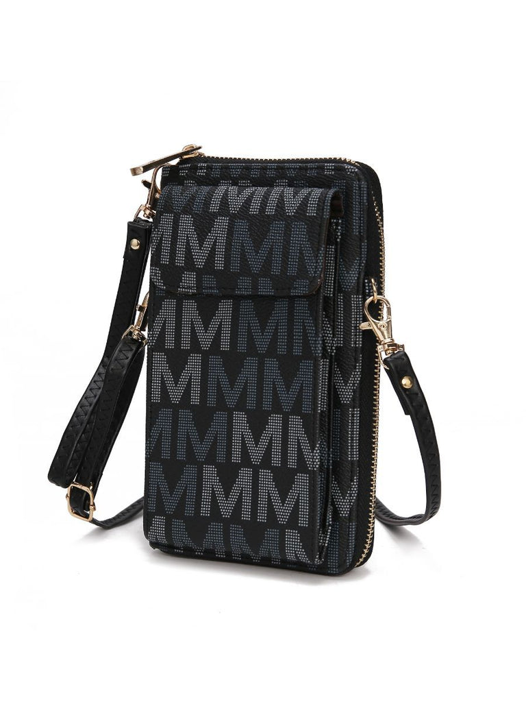 MKF Collection Cossetta Cell Phone Crossbody Wristlet Handbag Vegan Leather Versatile Multi-Use Phone Holder by Mia K
