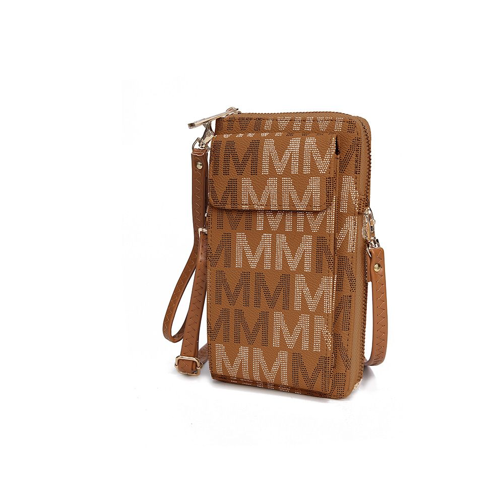 MKF Collection Cossetta Cell Phone Crossbody Wristlet Handbag Vegan Leather Versatile Multi-Use Phone Holder by Mia K