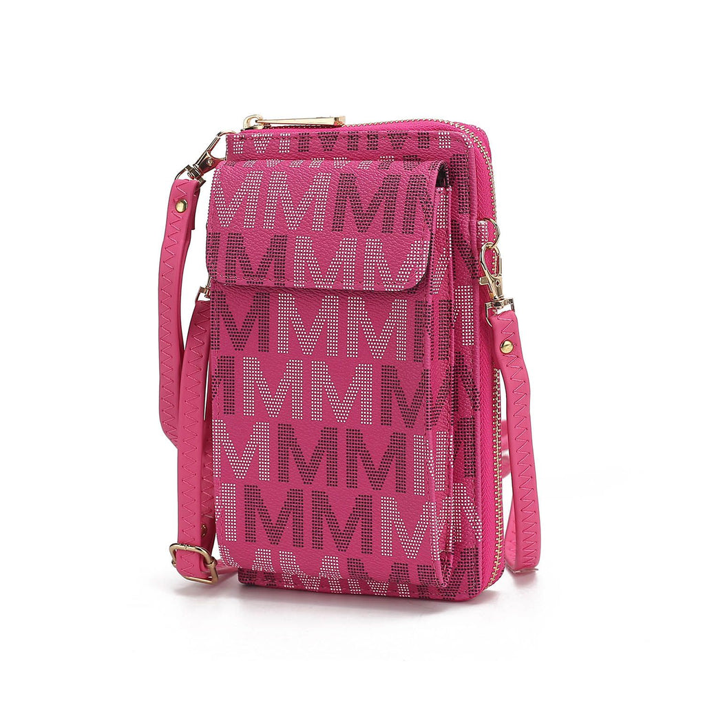MKF Collection Cossetta Cell Phone Crossbody Wristlet Handbag Vegan Leather Versatile Multi-Use Phone Holder by Mia K