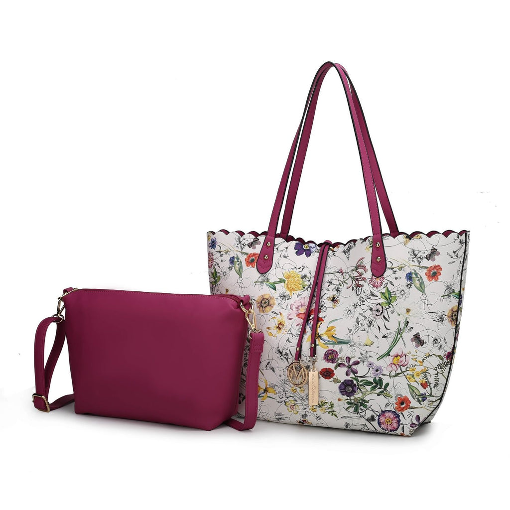 MKF Collection Danielle Reversible Shopper Tote Bag Crossbody Pouch by Mia K
