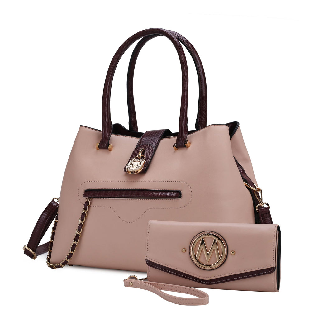 MKF Collection Edith Vegan Leather Women Tote Handbag with wallet by Mia K