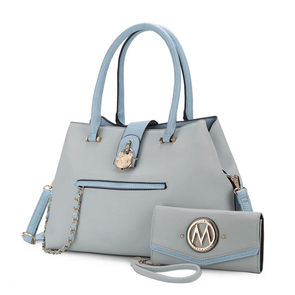 MKF Collection Edith Vegan Leather Women Tote Handbag with wallet by Mia K