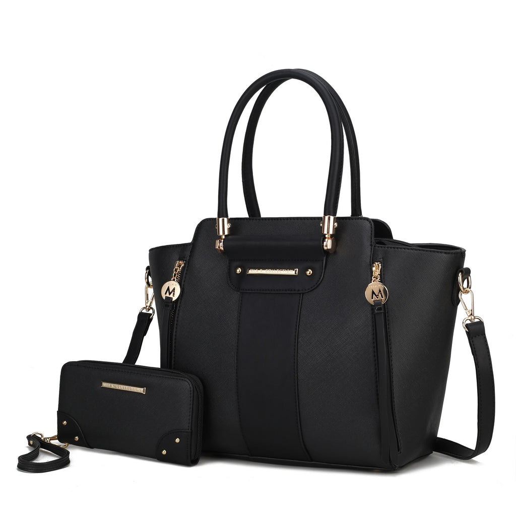 MKF Collection Eliana Tote Handbag with Wristlet Wallet Vegan Leather Crossover Womens Purse by Mia K