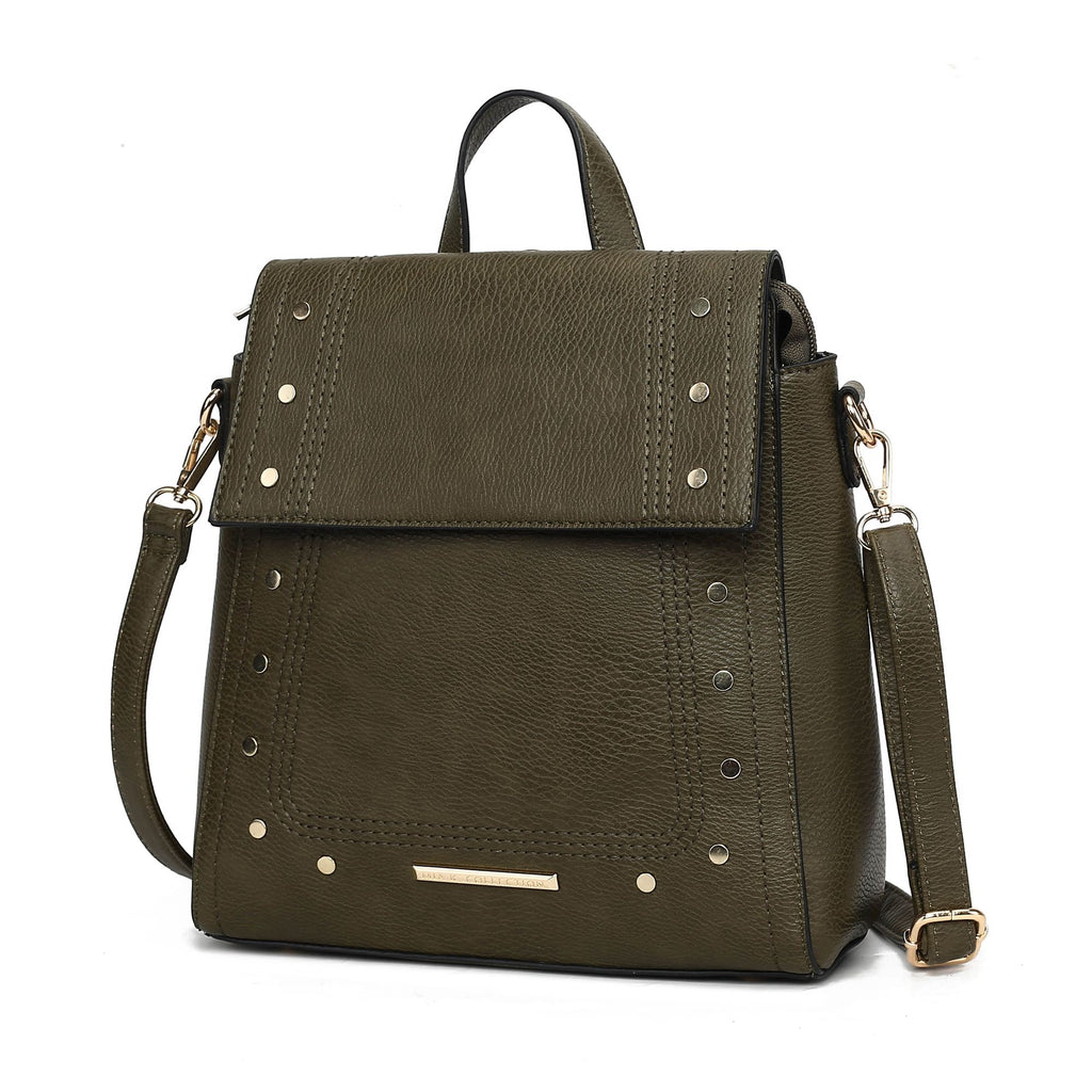MKF Collection Elke Vegan Leather Women Convertible Backpack Bag by Mia K