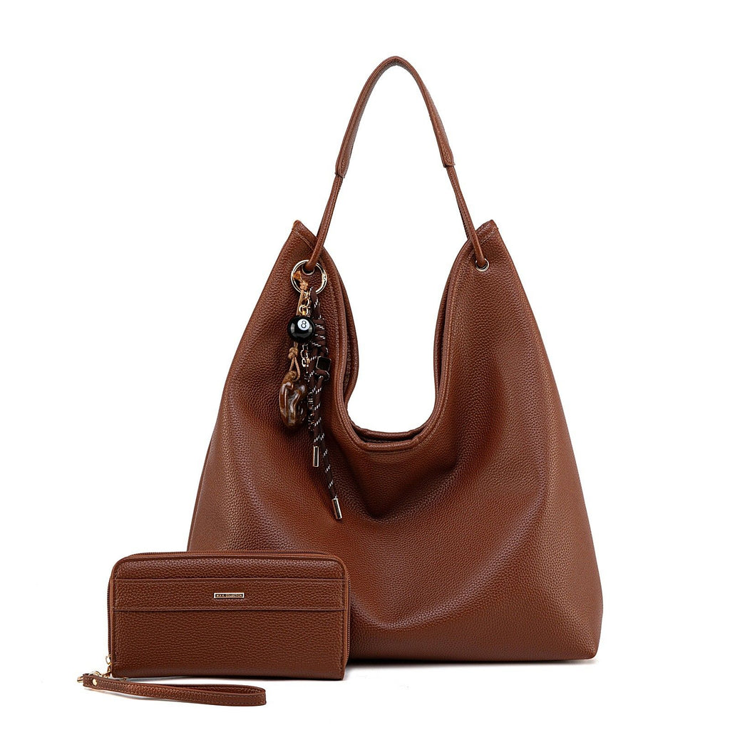 MKF Collection Eloa Hobo Bag with Wallet- 2-piece set by Mia K