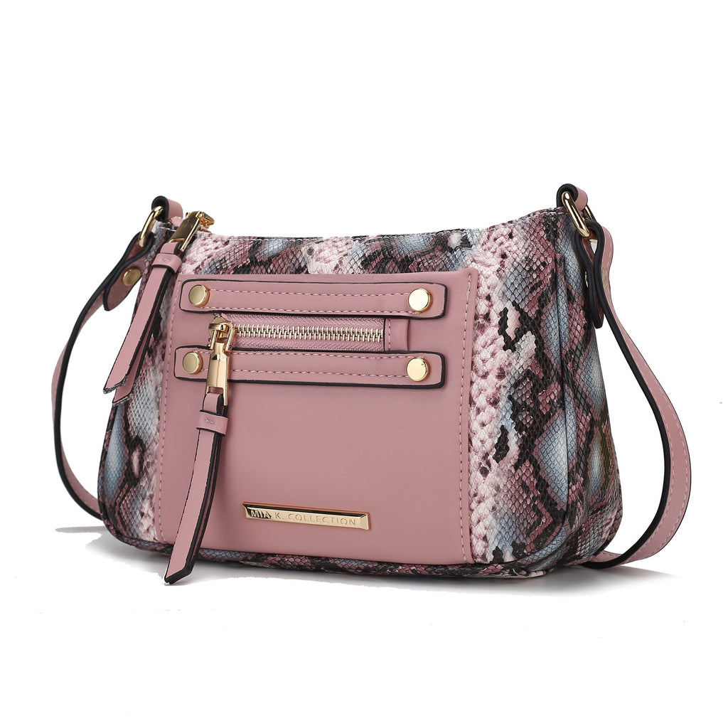 MKF Collection Essie Snake embossed Vegan Leather Crossbody by Mia K