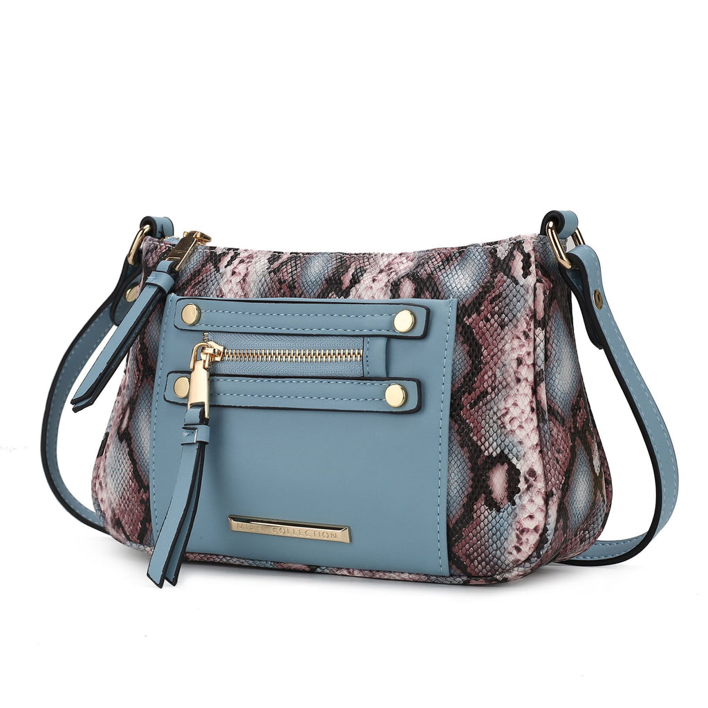MKF Collection Essie Snake embossed Vegan Leather Crossbody by Mia K