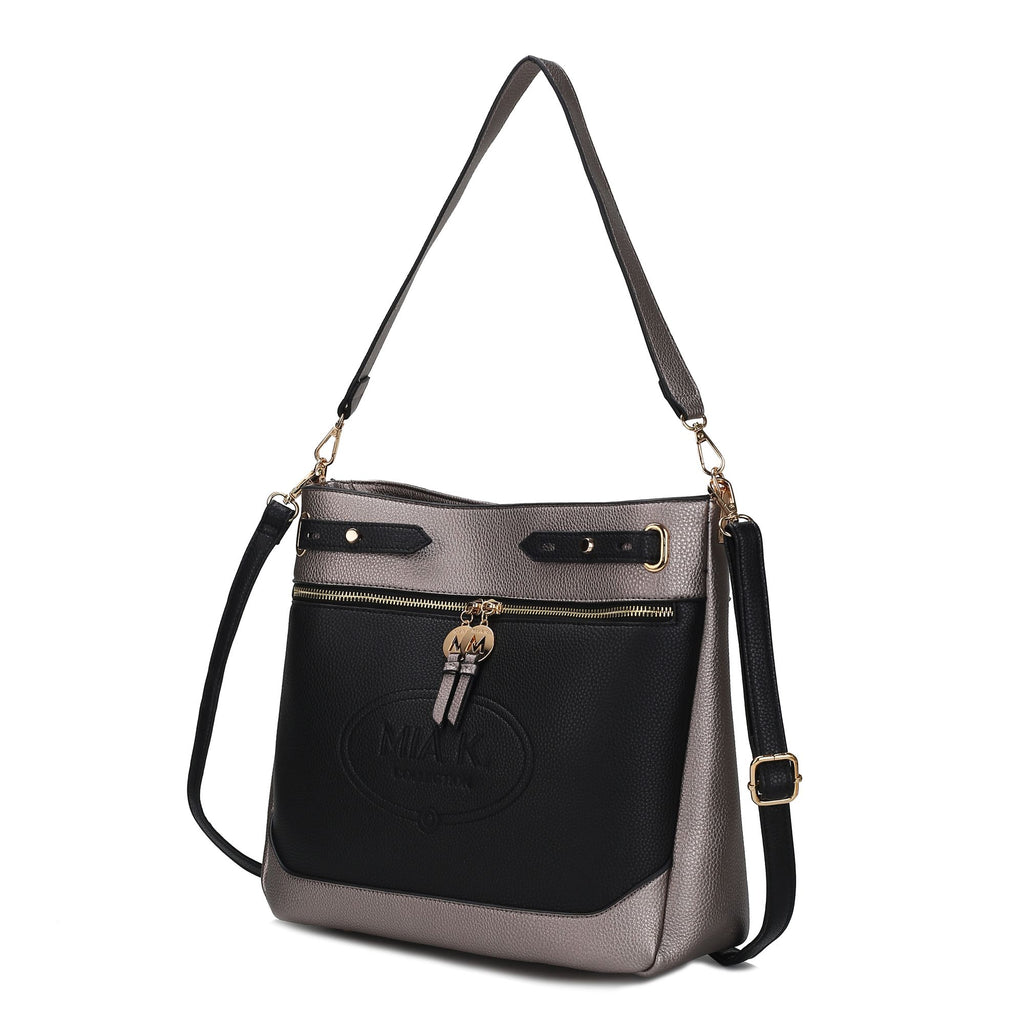 MKF Collection Evie two tone Vegan Leather Women Shoulder bag by Mia k