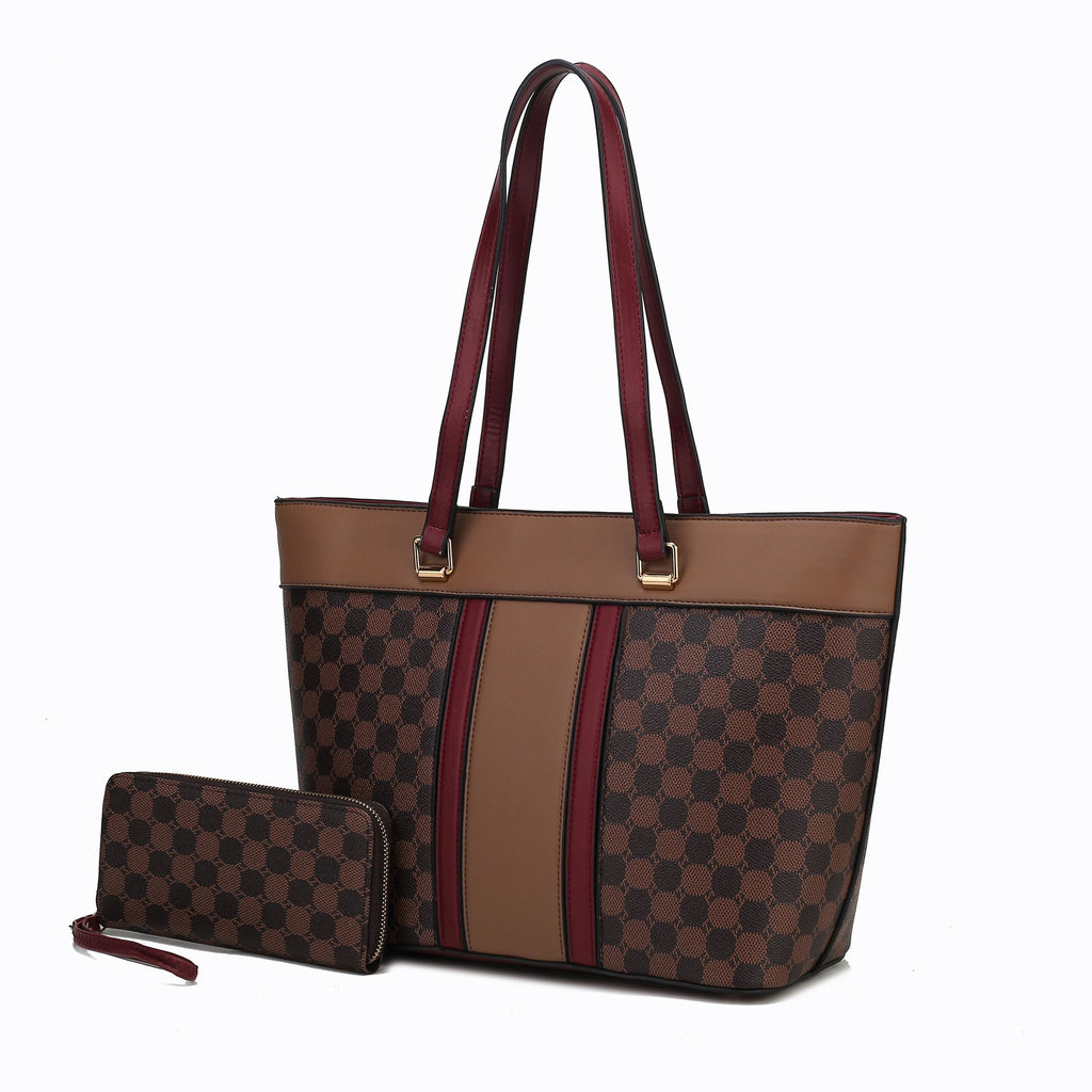 MKF Collection Fabiola Tote Handbag with wallet Vegan Leather Womens by Mia k