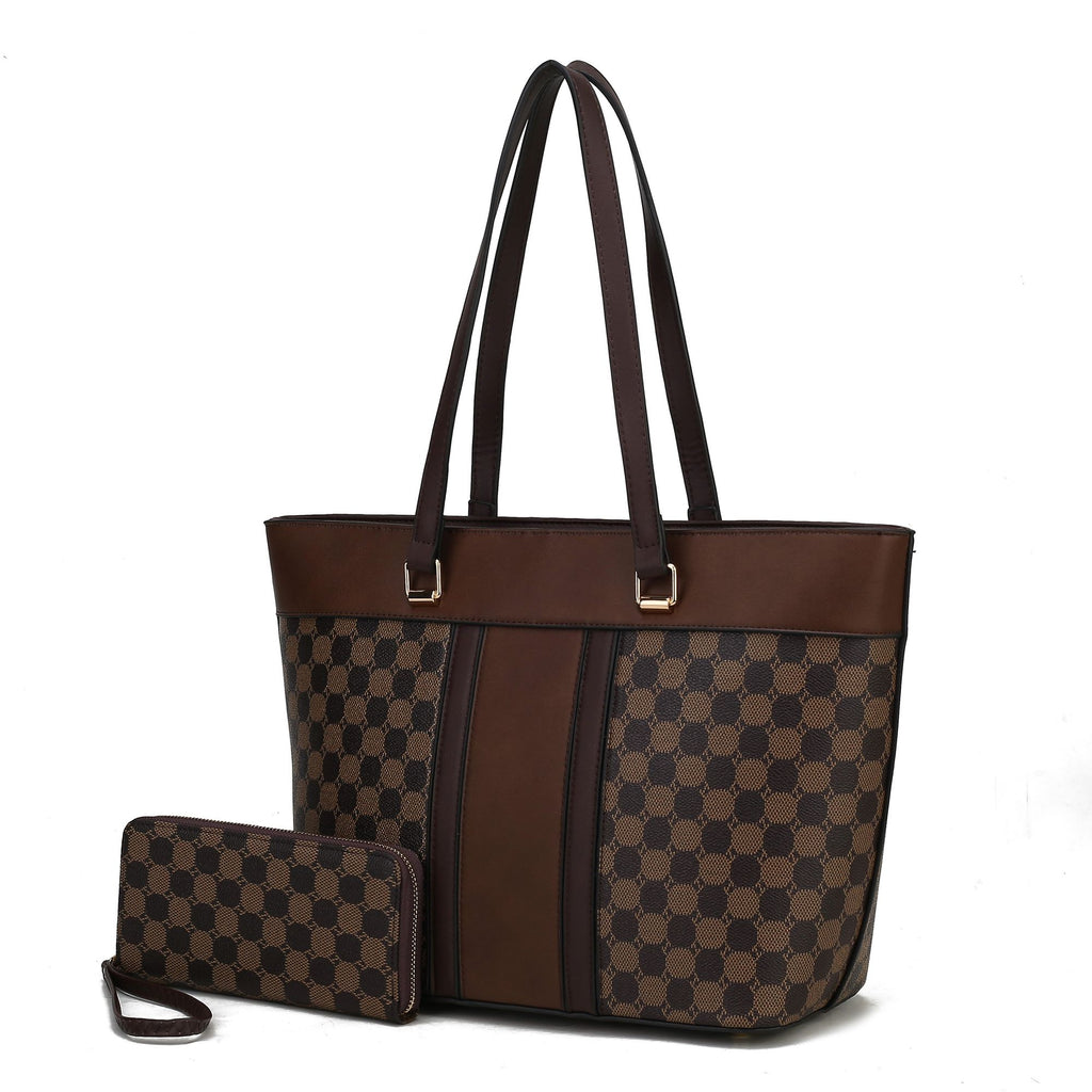 MKF Collection Fabiola Tote Handbag with wallet Vegan Leather Womens by Mia k