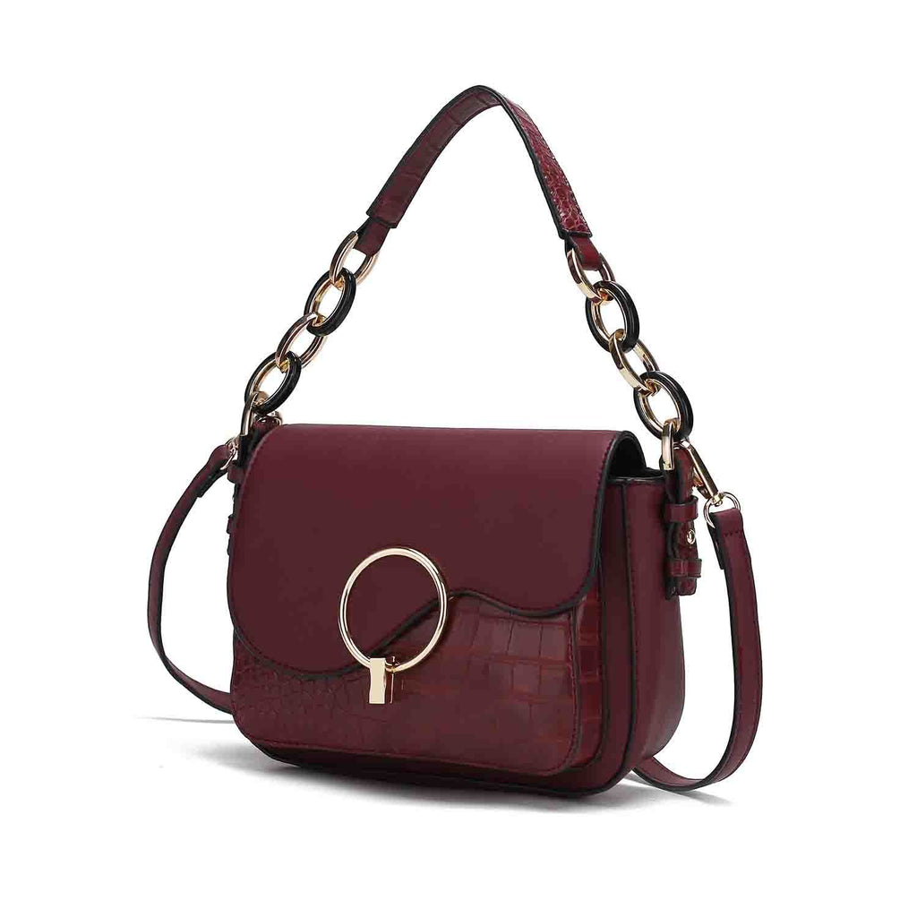 MKF Collection Fantasy Croc Women's Shoulder Bag, Sleek Crossbody Purse Handbag by Mia K